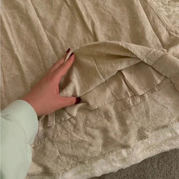 Abercrombie + Fitch Mid Rise Linen Blend Maxi Skirt - Picture 10 of 10